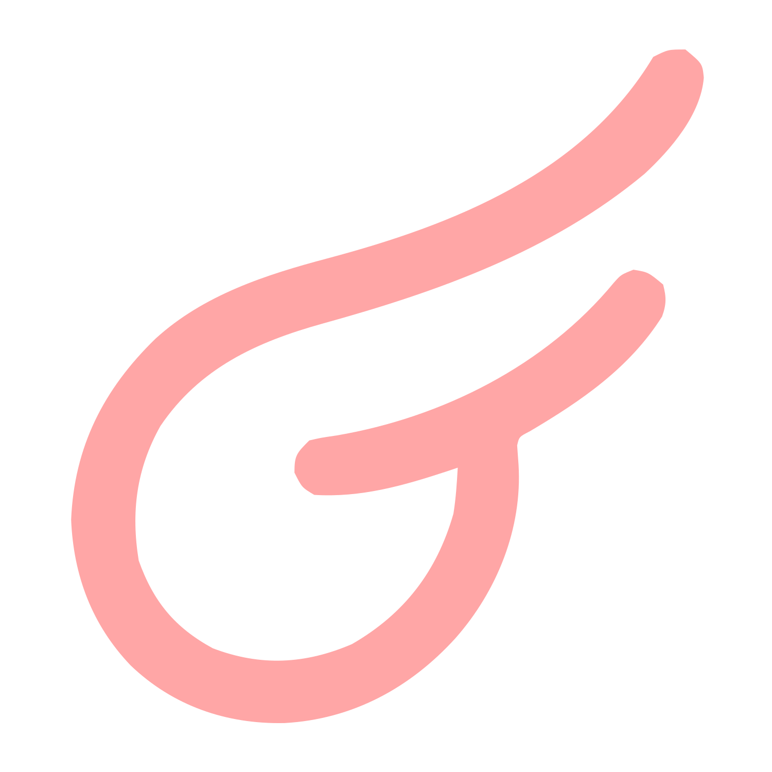 Monoline Comet Swirl Logo #ffa6a6