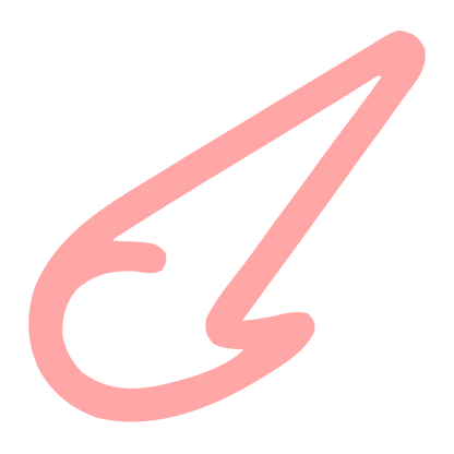 Monoline Comet Tail Logo #ffa6a6