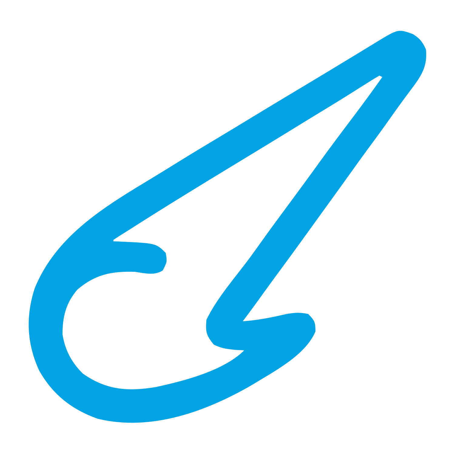 Monoline Comet Tail Logo #00a3e4