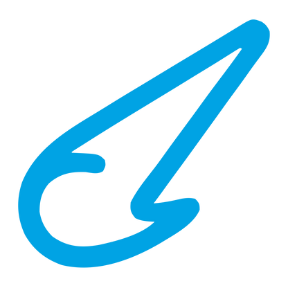 Monoline Comet Tail Logo #00a3e4