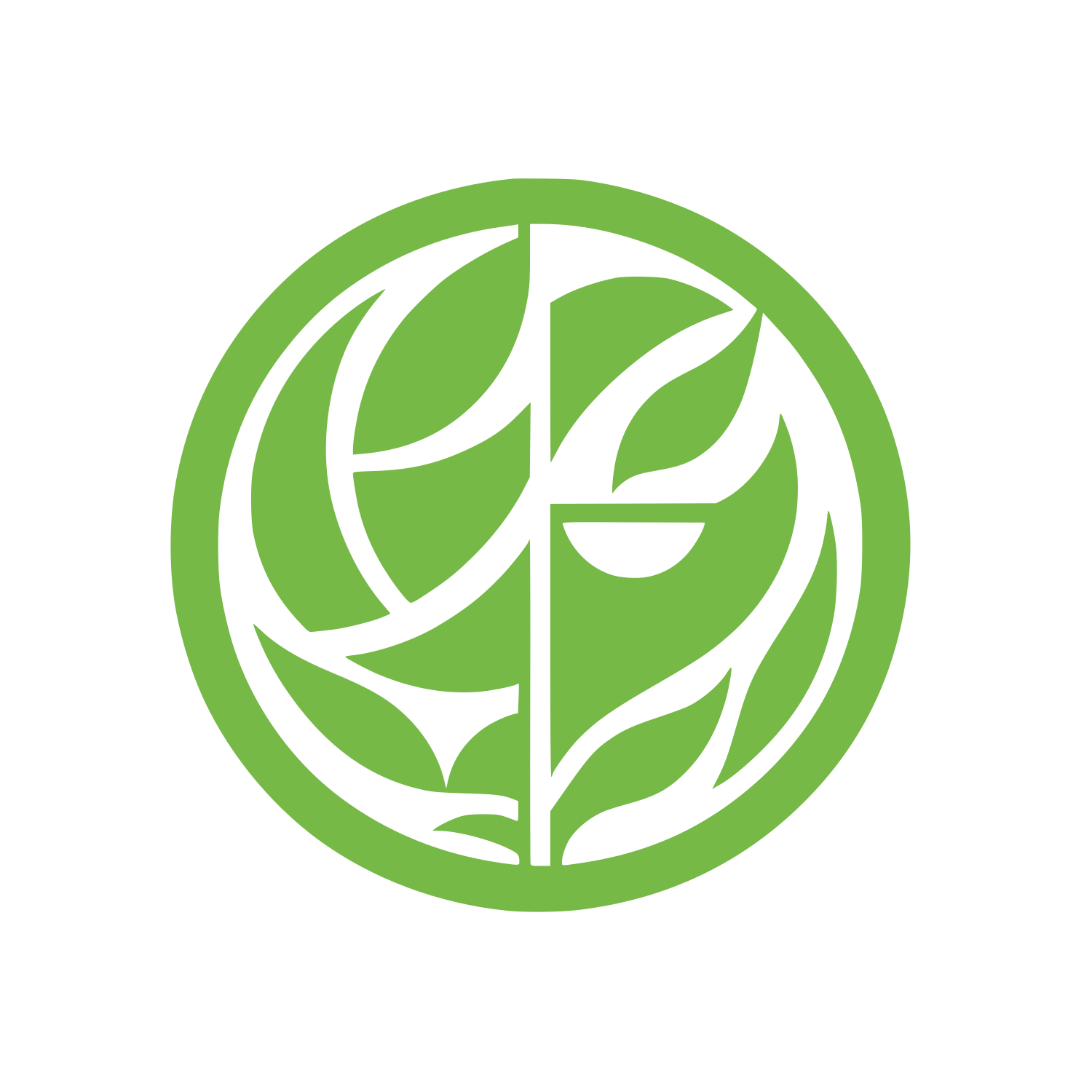 Leaf in Circle Logo #76B947