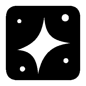 Four-Point Star Negative Space Logo