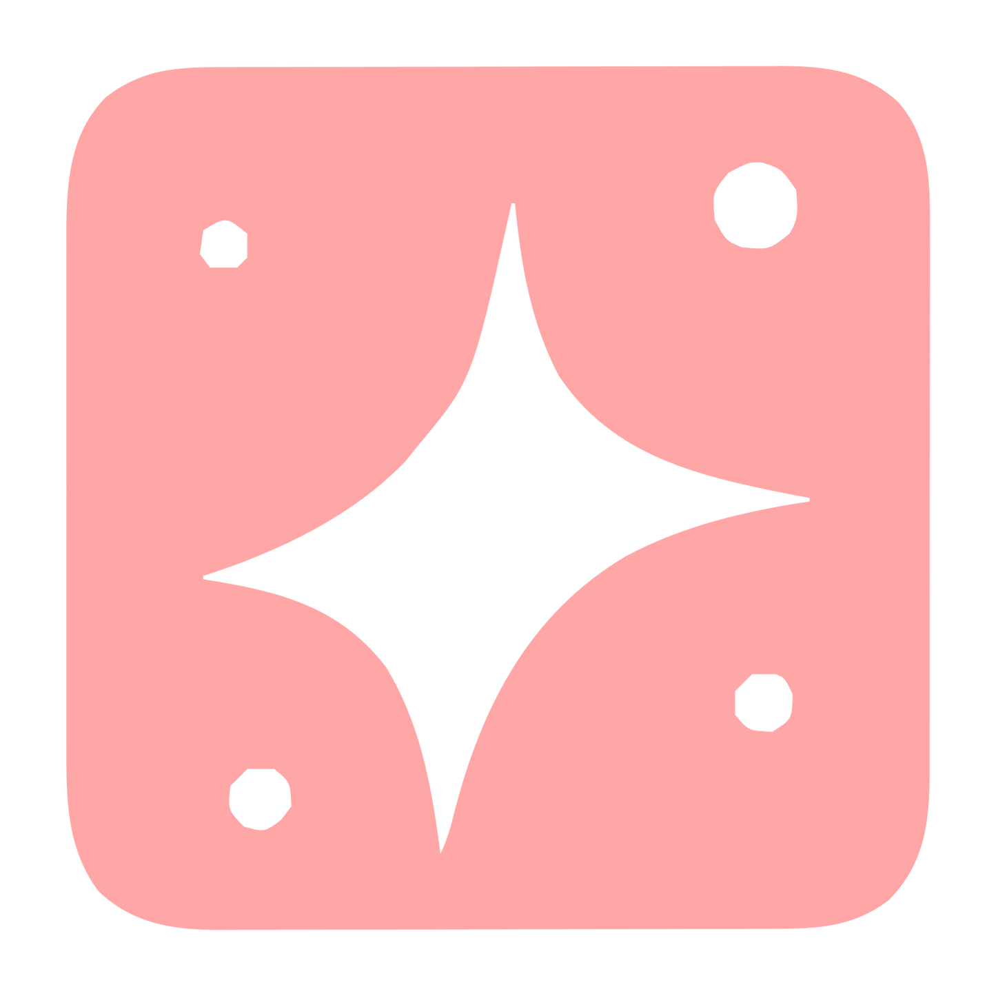 Four-Point Star Negative Space Logo #ffa6a6