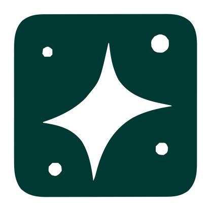 Four-Point Star Negative Space Logo #003932