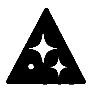 Triangle Stars Negative Space Logo