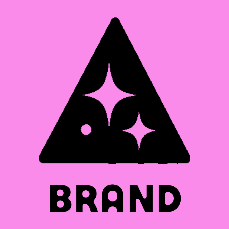 Triangle Stars Negative Space Logo preview