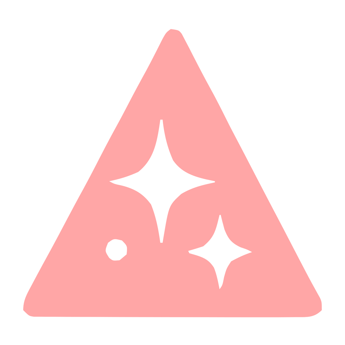 Triangle Stars Negative Space Logo #ffa6a6
