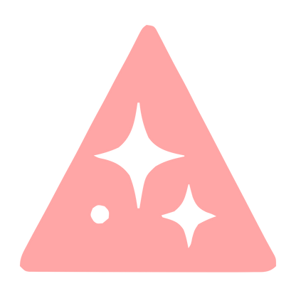 Triangle Stars Negative Space Logo #ffa6a6