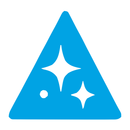 Triangle Stars Negative Space Logo #00a3e4