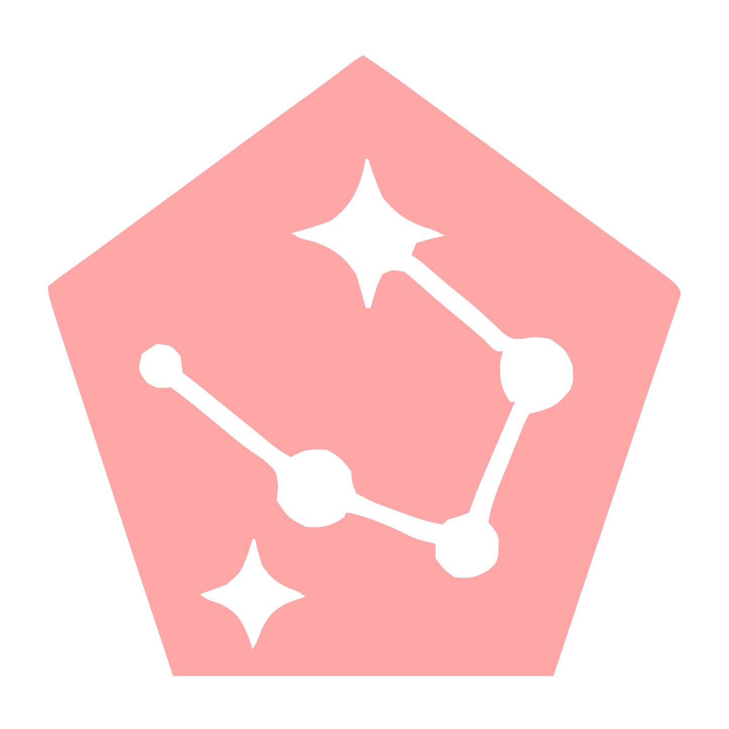 Constellation Pentagon Logo #ffa6a6