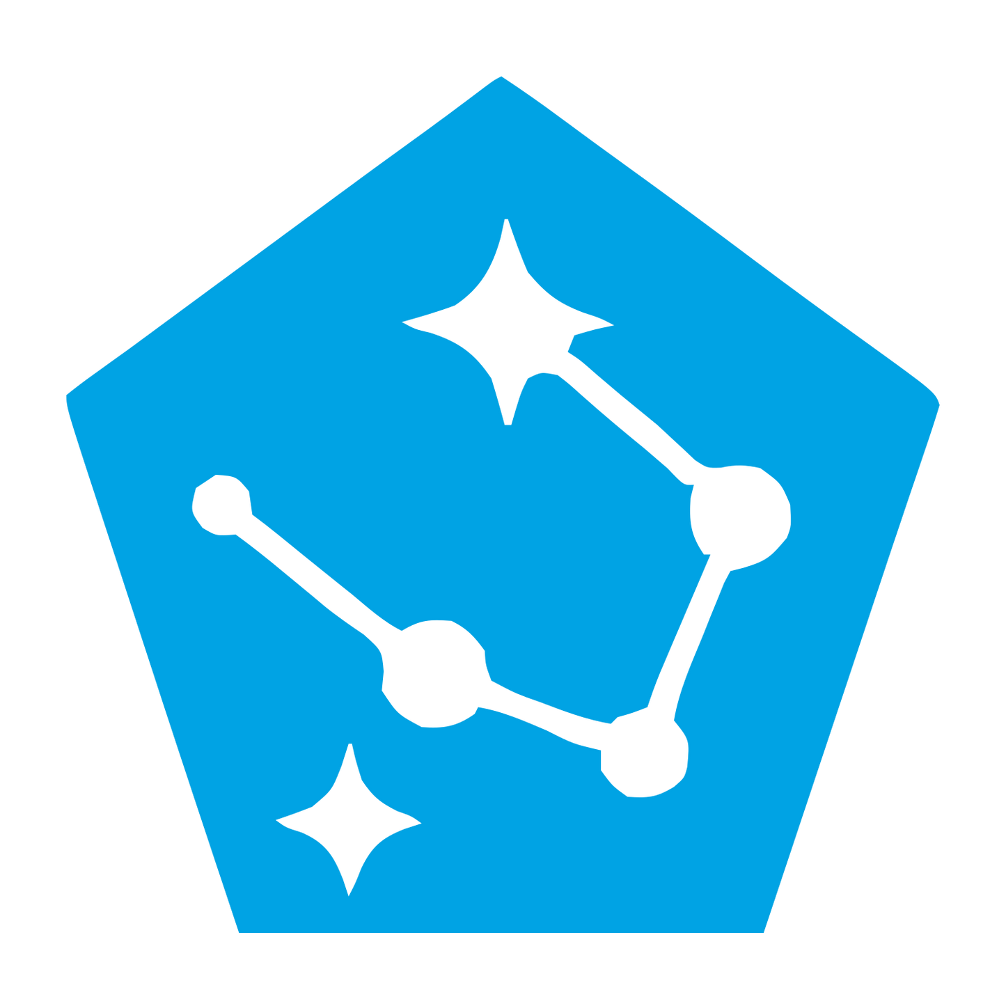 Constellation Pentagon Logo #00a3e4