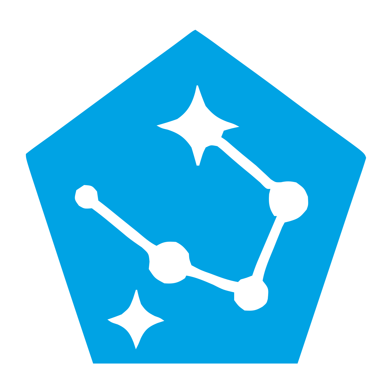 Constellation Pentagon Logo #00a3e4