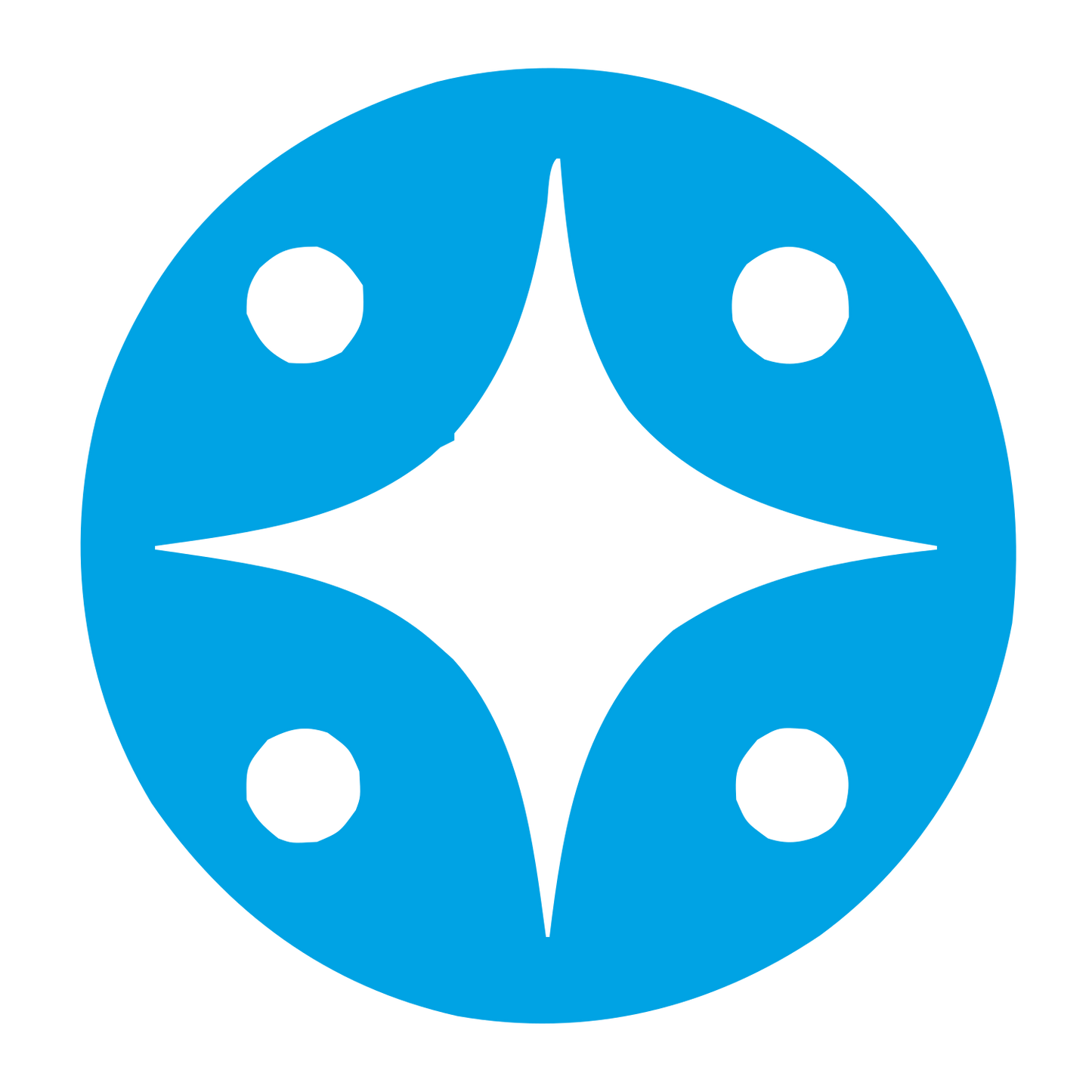 Four Star Circle Logo #00a3e4