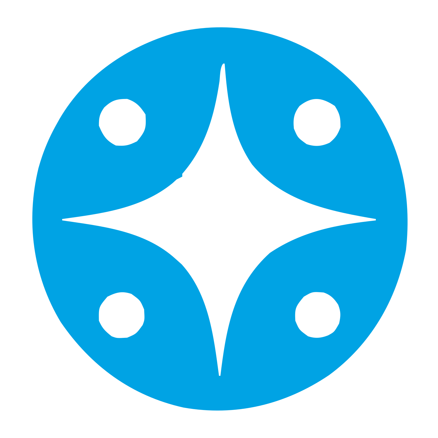 Four Star Circle Logo #00a3e4