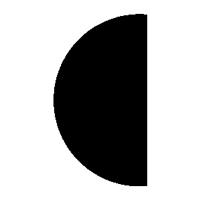 Half Moon Phase Logo