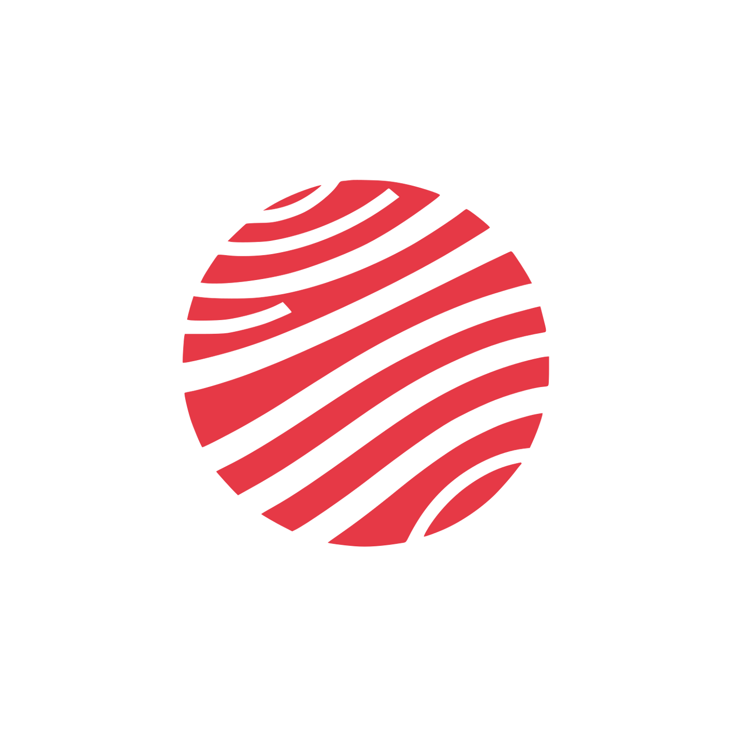 Circle Logo with Lines #E63946