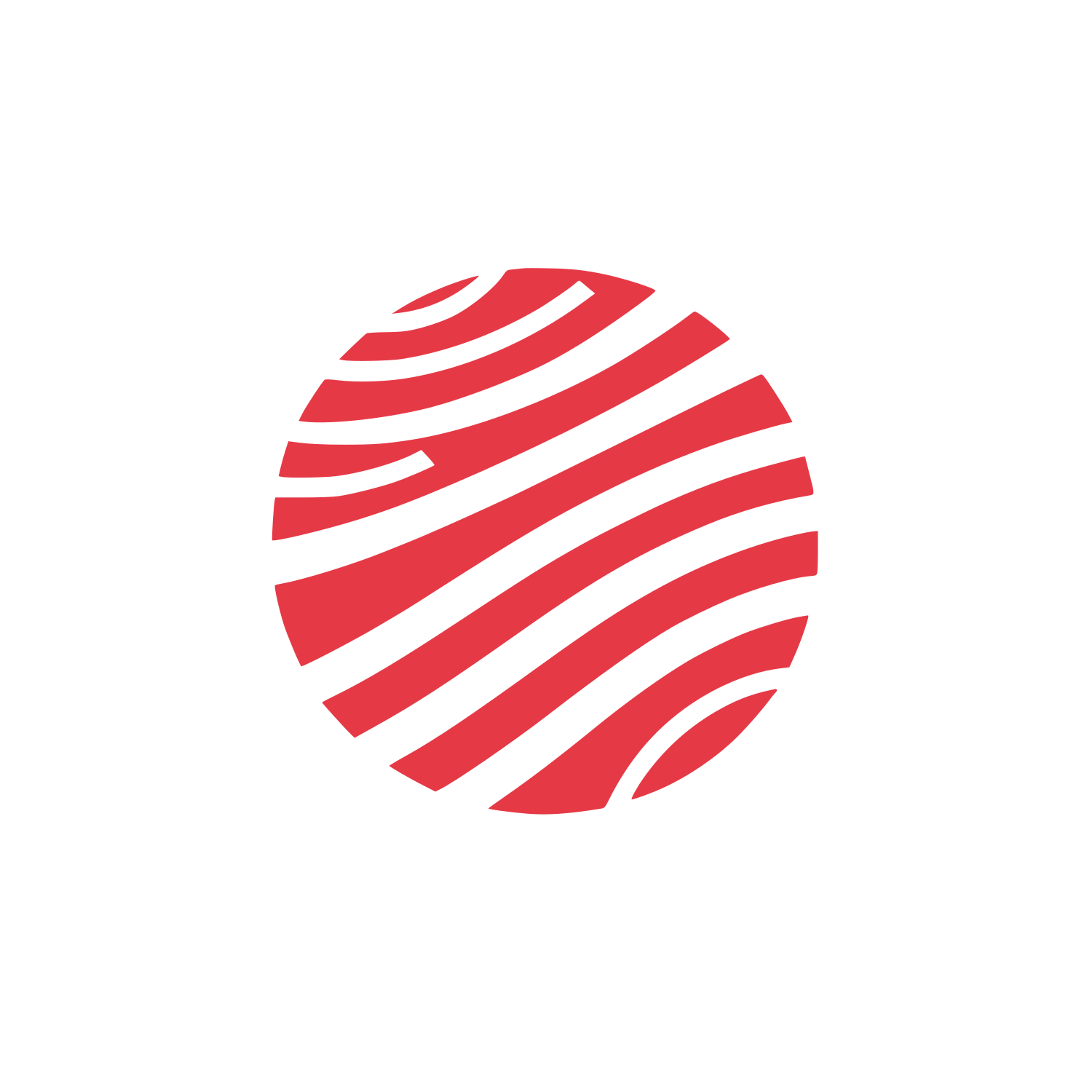 Circle Logo with Lines #E63946