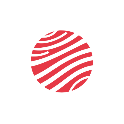Circle Logo with Lines #E63946
