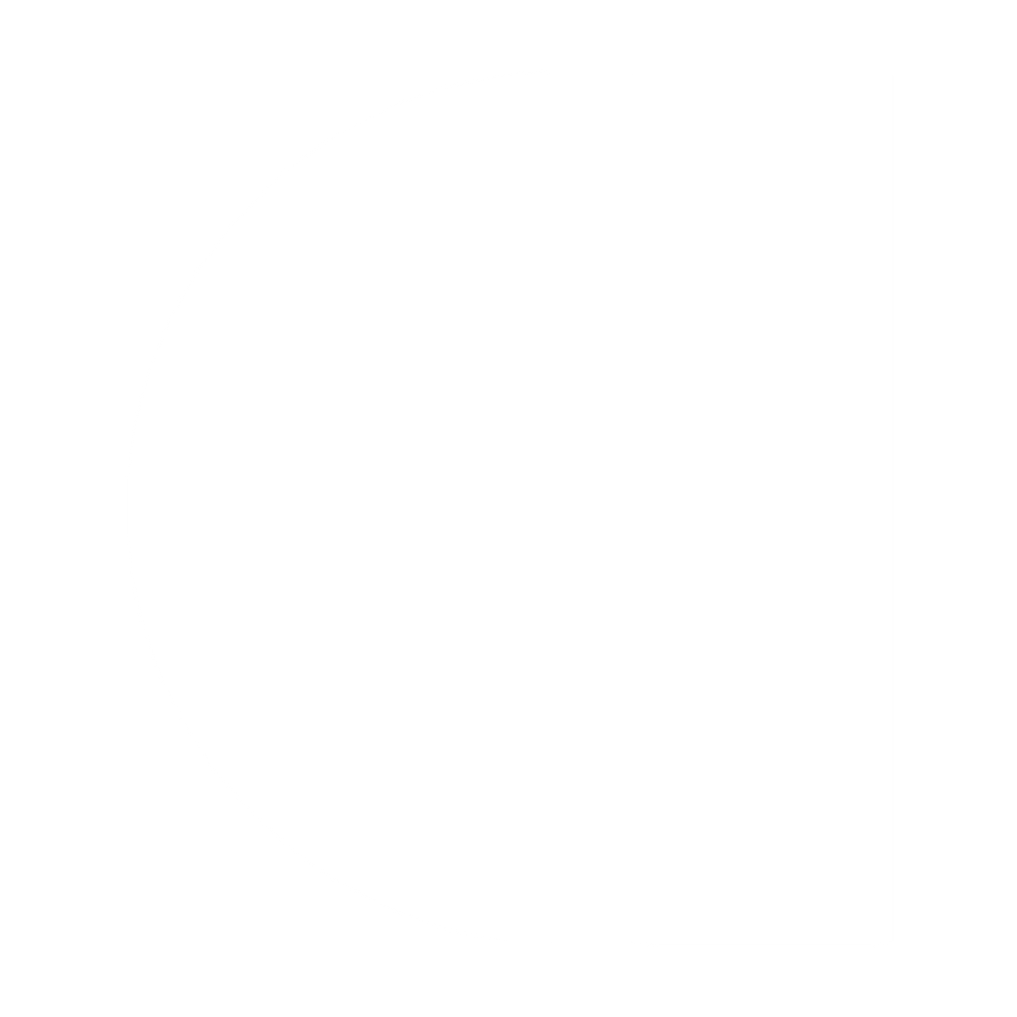 Half Moon Phase Logo #ffffff