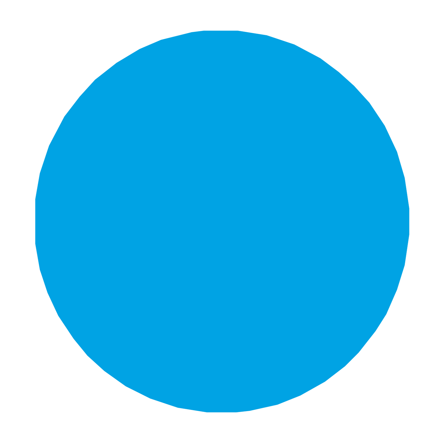 Full Moon Phase Logo #00a3e4