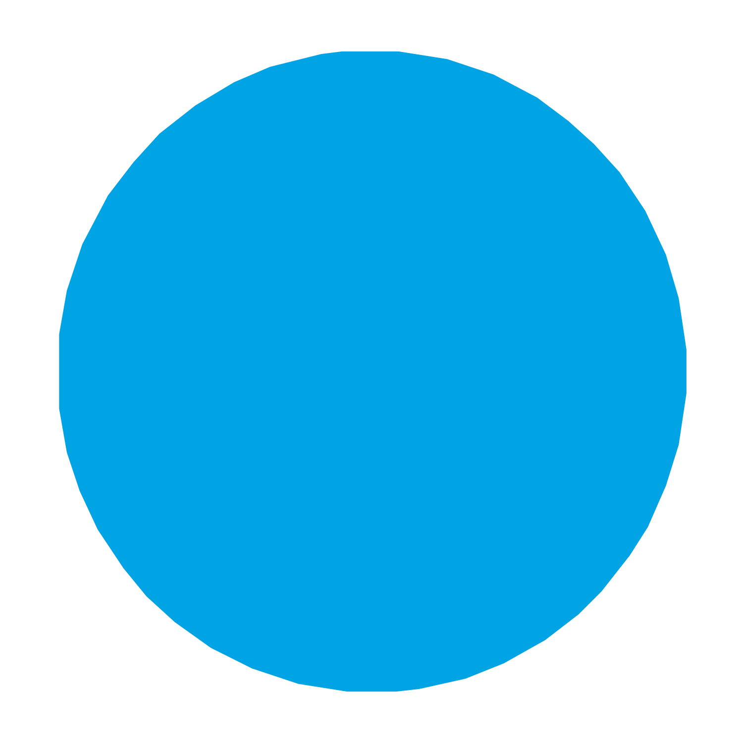 Full Moon Phase Logo #00a3e4