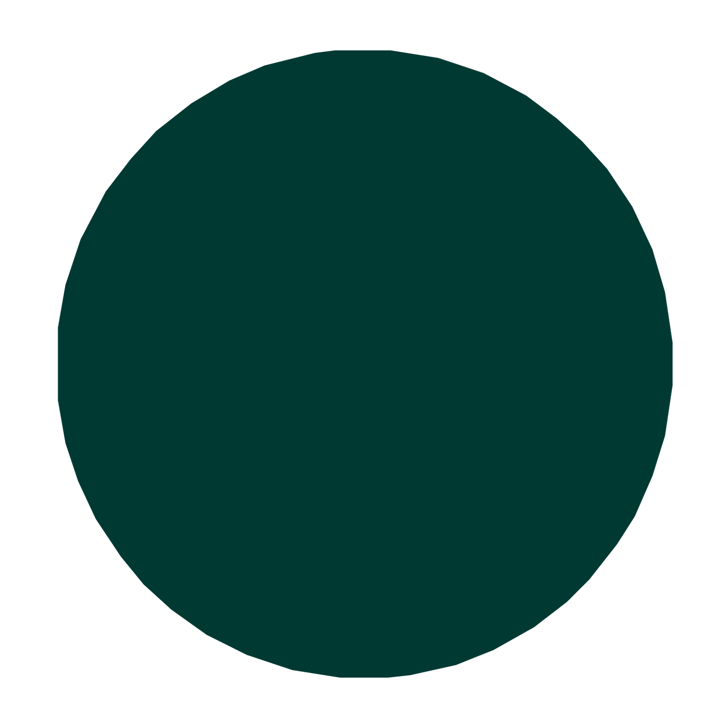 Full Moon Phase Logo #003932
