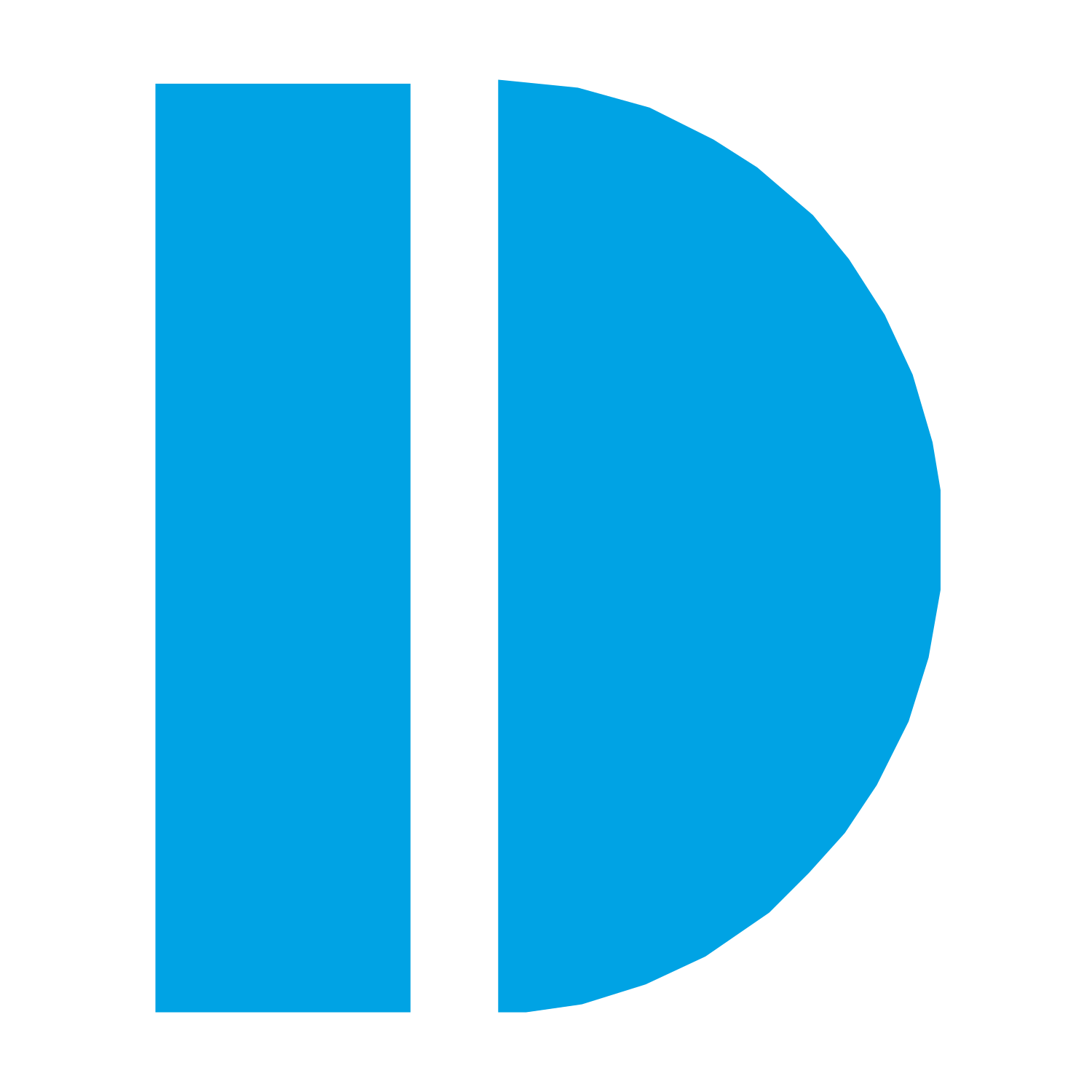 Half Circle Bar Logo #00a3e4