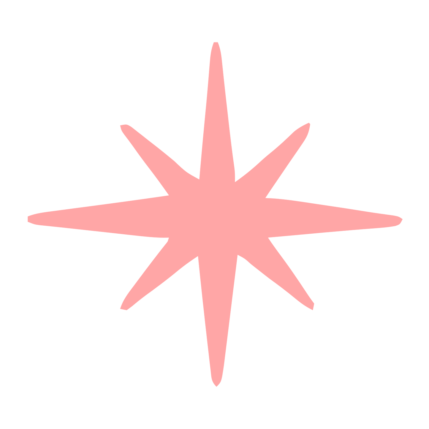 Hand-Drawn Star Burst Logo #ffa6a6