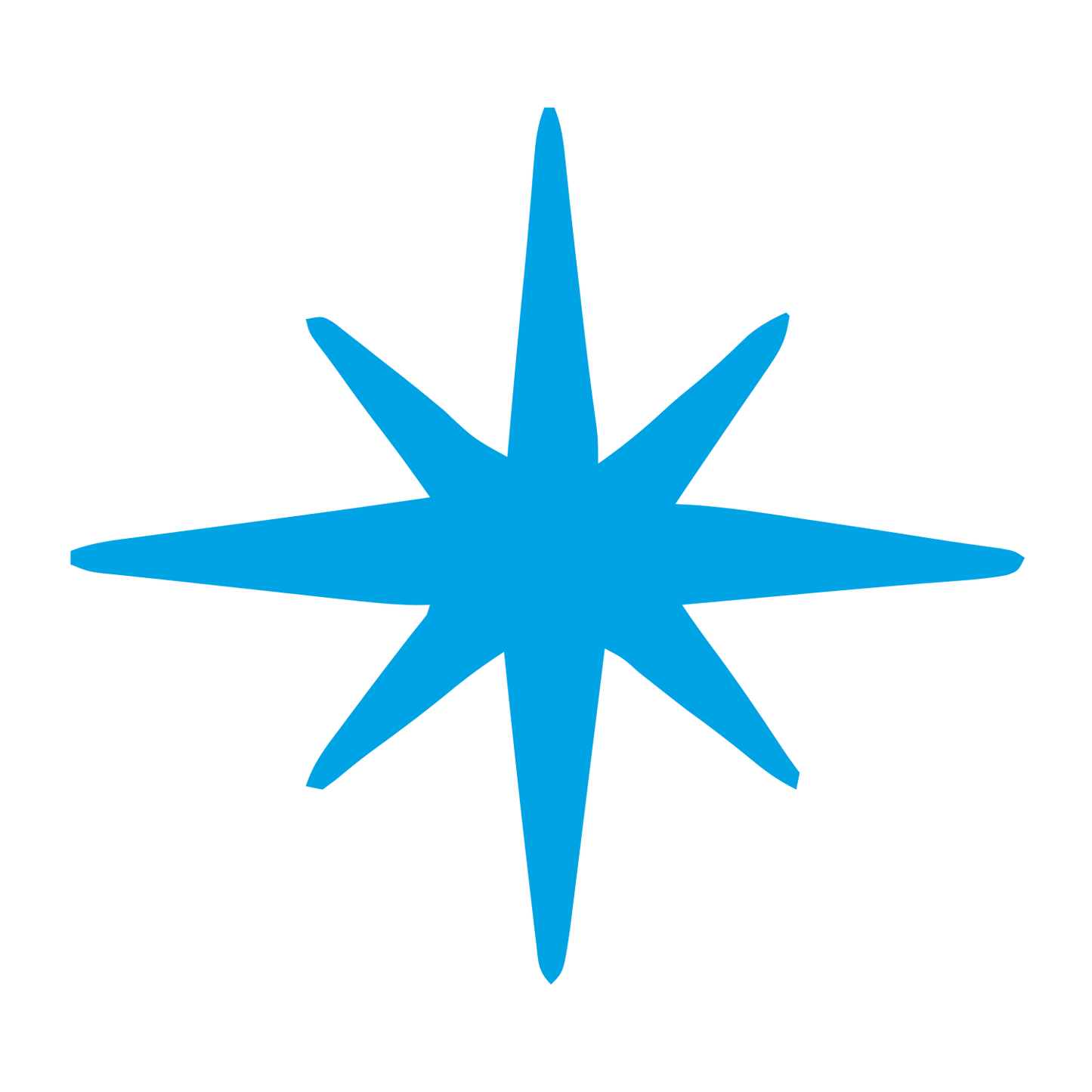 Hand-Drawn Star Burst Logo #00a3e4
