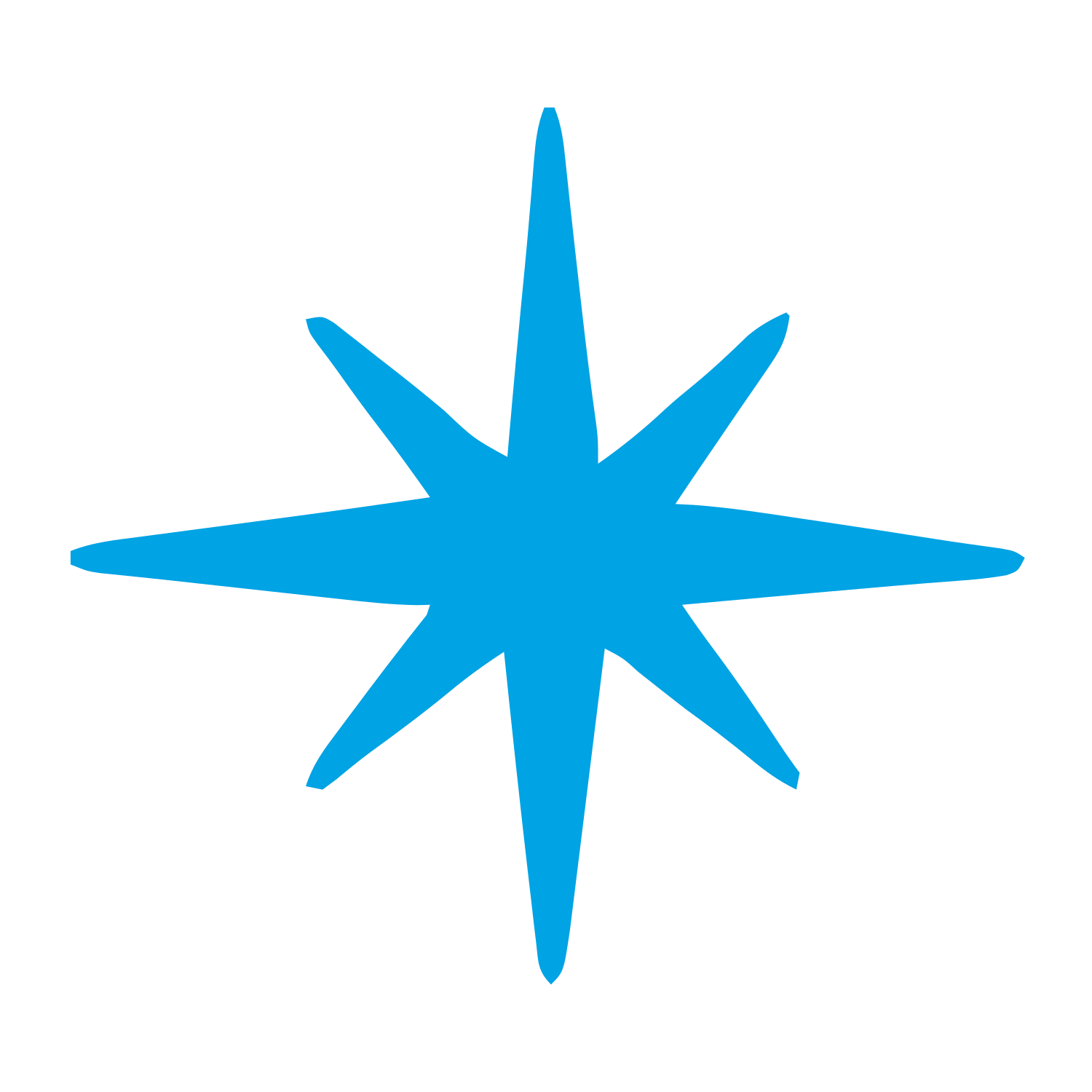 Hand-Drawn Star Burst Logo #00a3e4