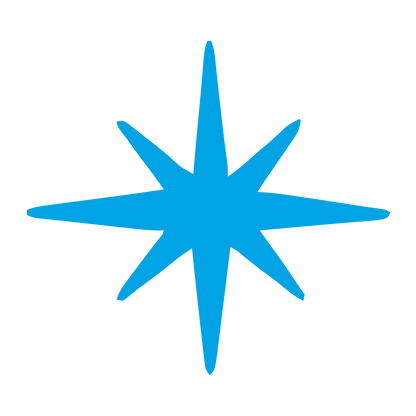 Hand-Drawn Star Burst Logo #00a3e4