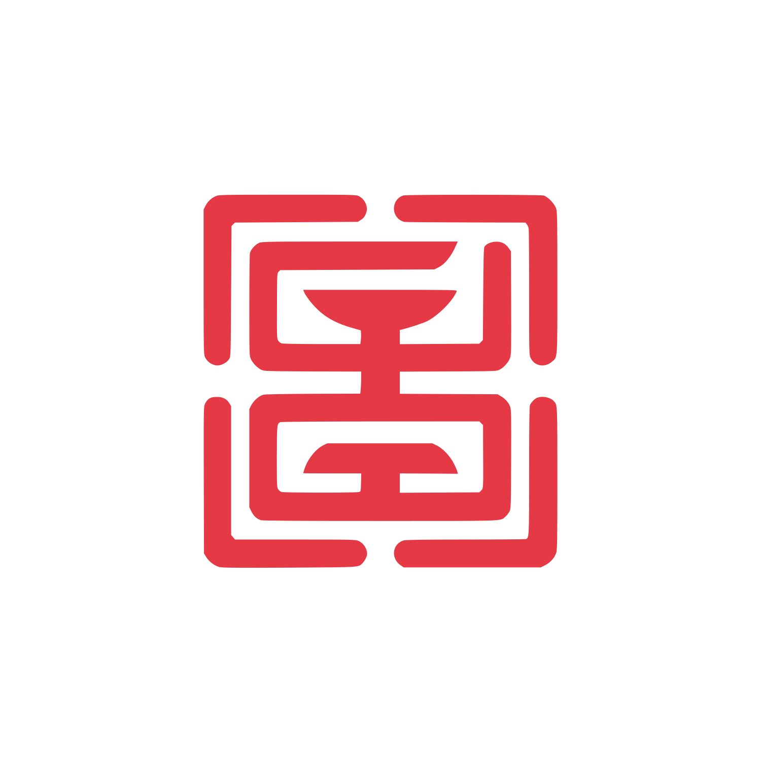 Interlocking Lines Logo #E63946