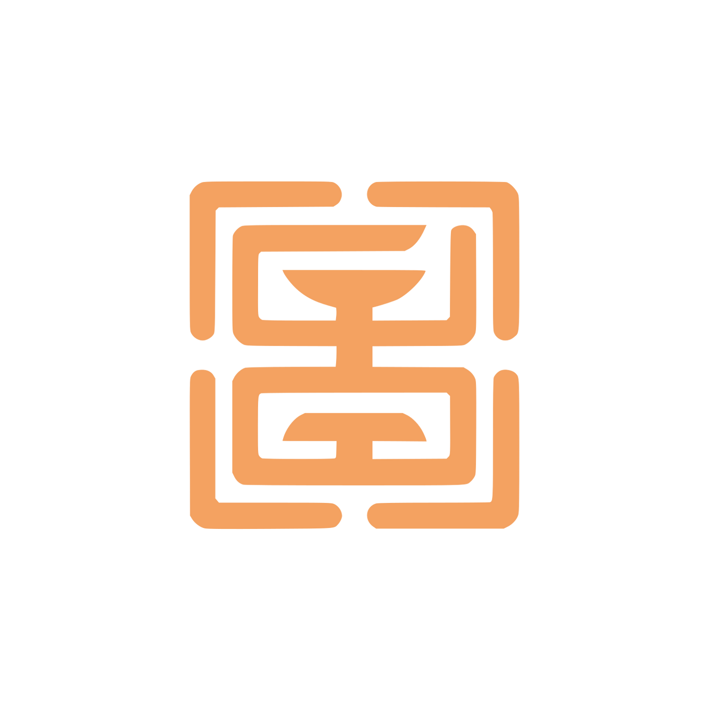 Interlocking Lines Logo #F4A261