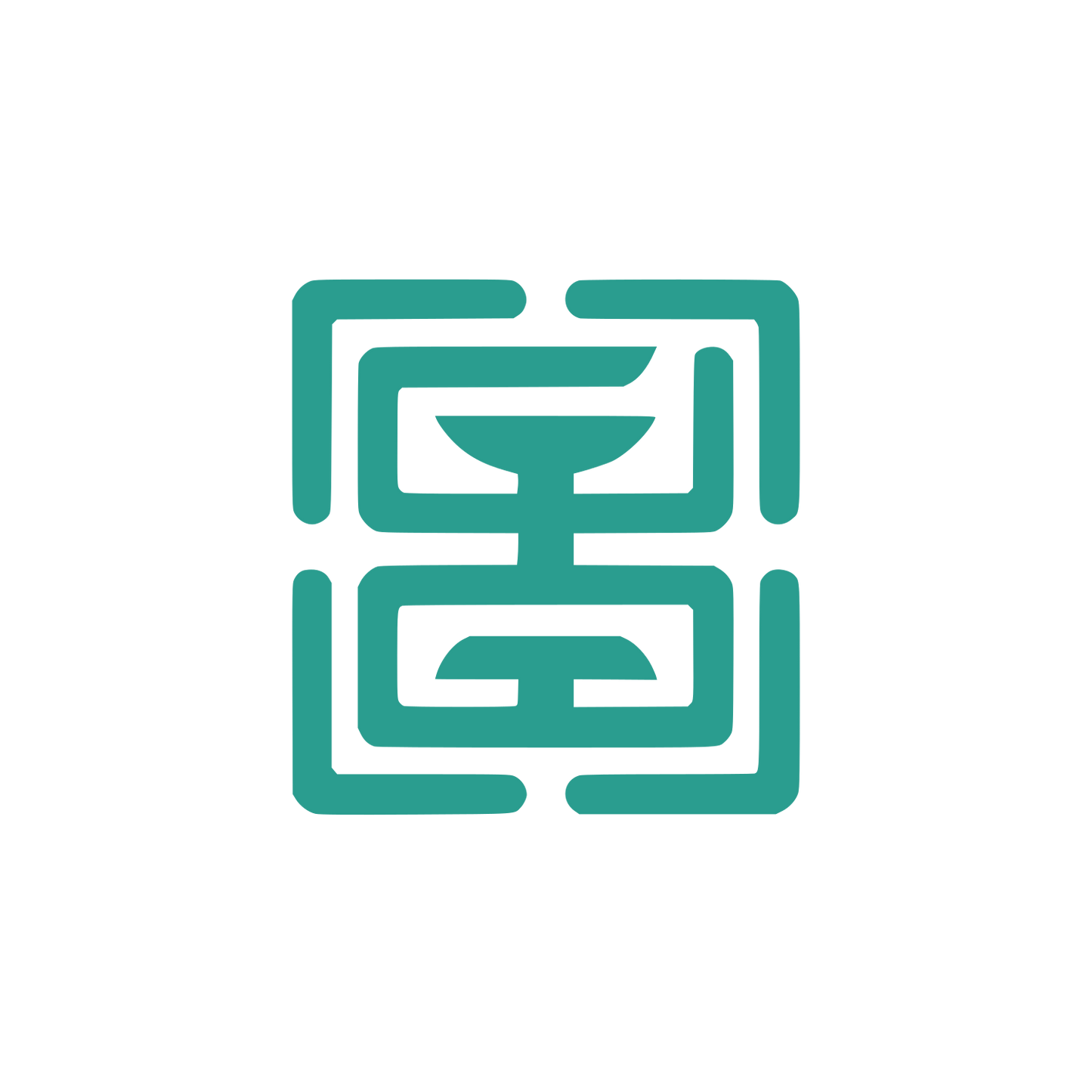 Interlocking Lines Logo #2A9D8F