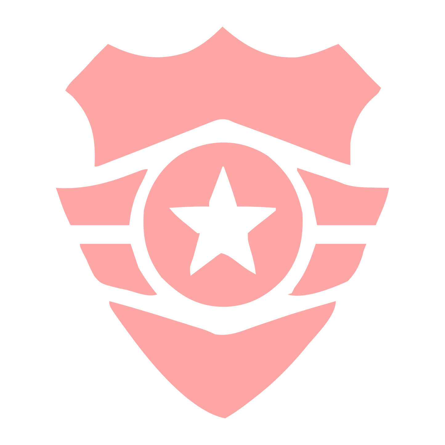 Police Badge Star Logo #ffa6a6