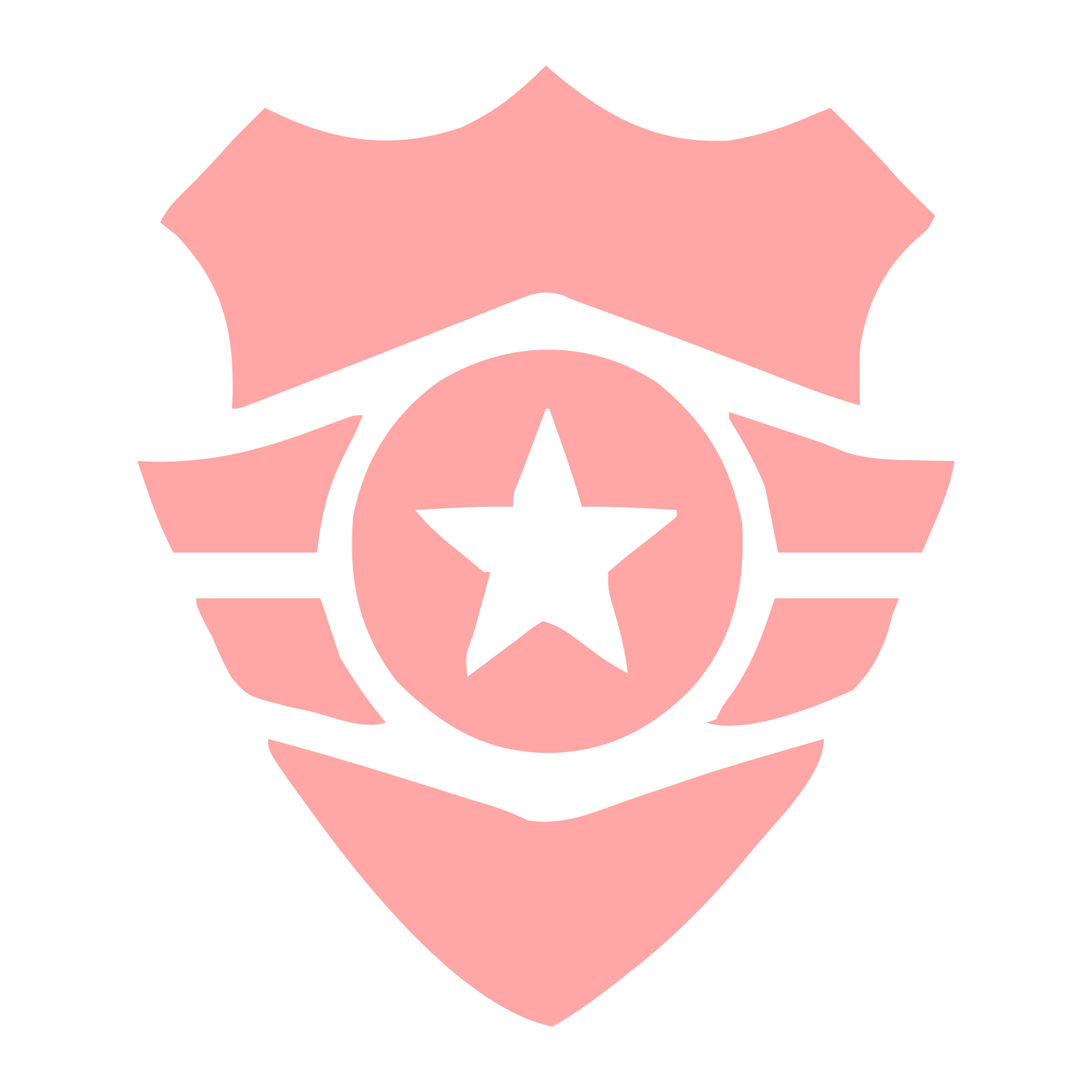 Police Badge Star Logo #ffa6a6