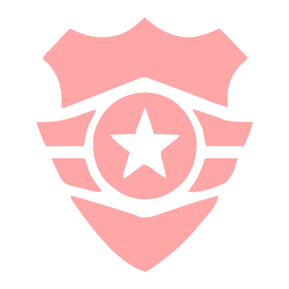 Police Badge Star Logo #ffa6a6