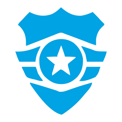 Police Badge Star Logo #00a3e4