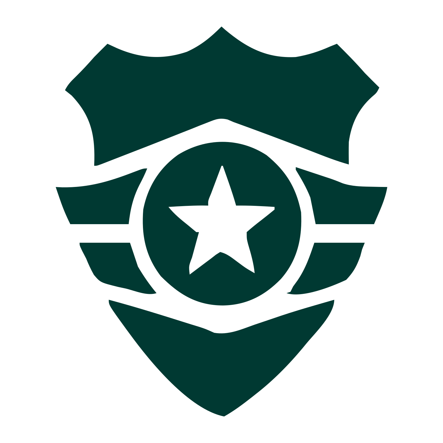 Police Badge Star Logo #003932