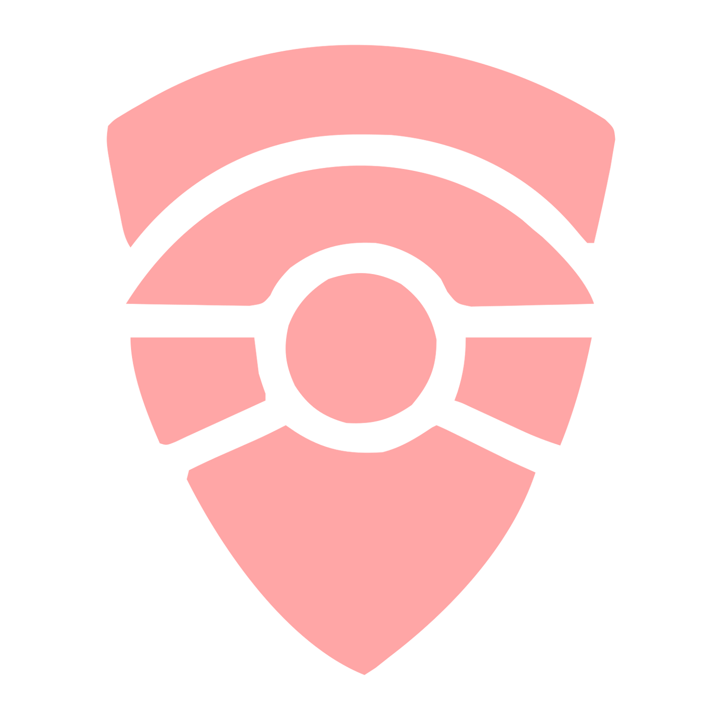 Shield WiFi Signal Logo #ffa6a6