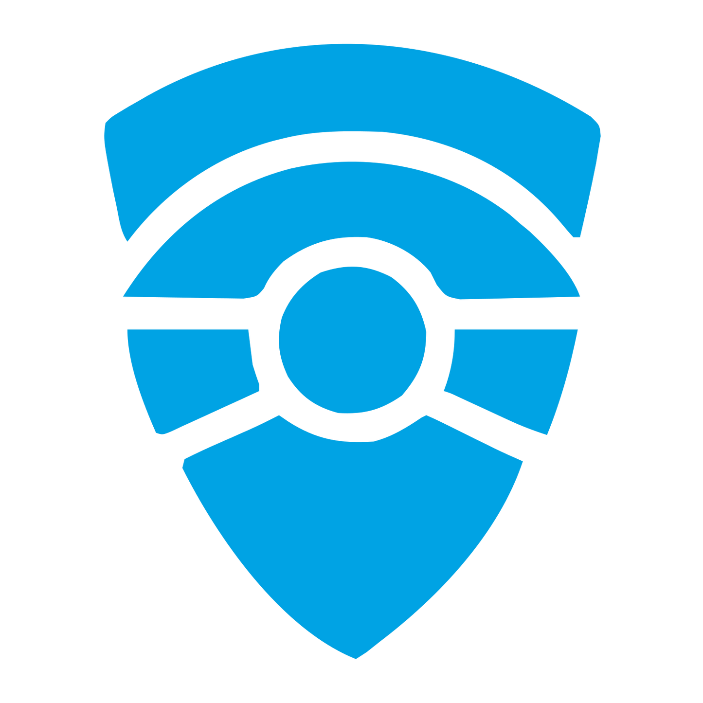 Shield WiFi Signal Logo #00a3e4