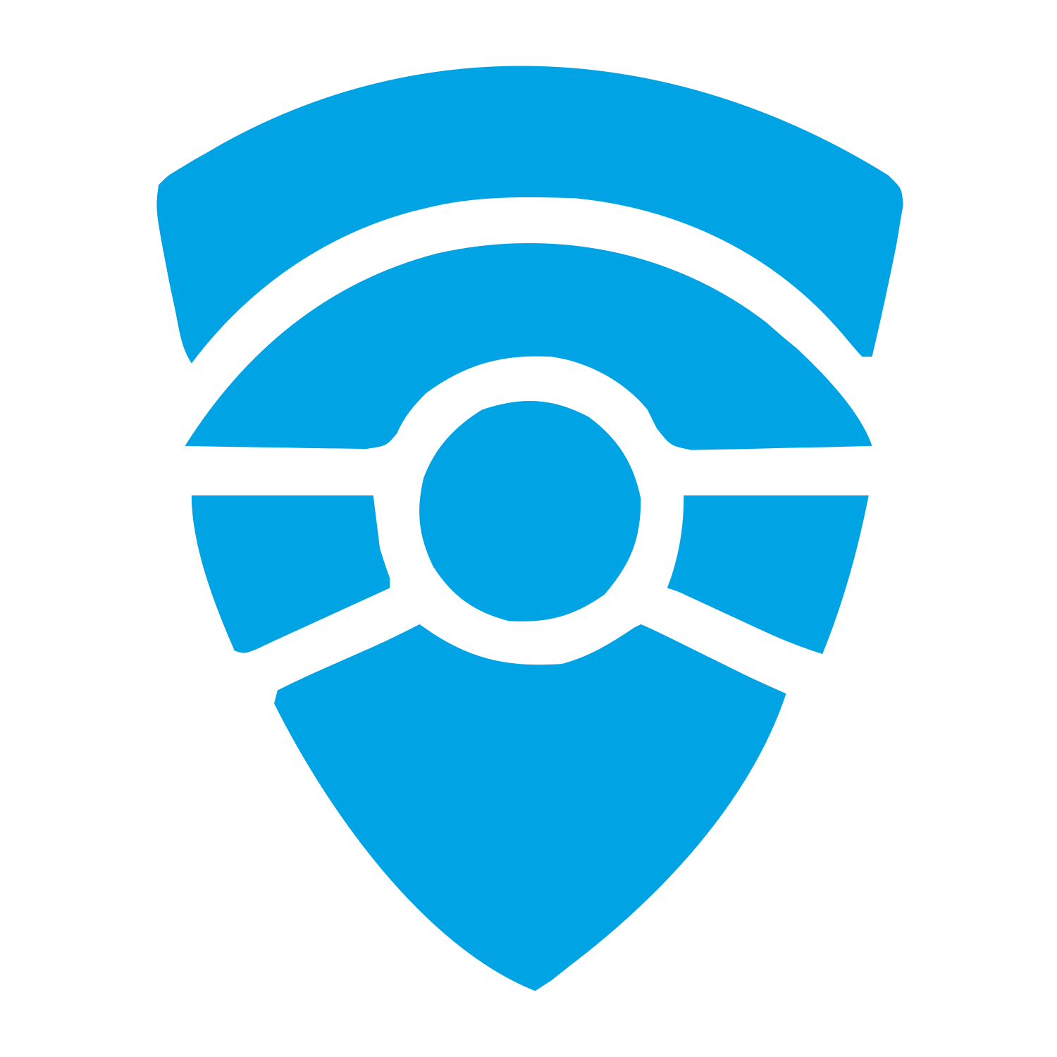 Shield WiFi Signal Logo #00a3e4