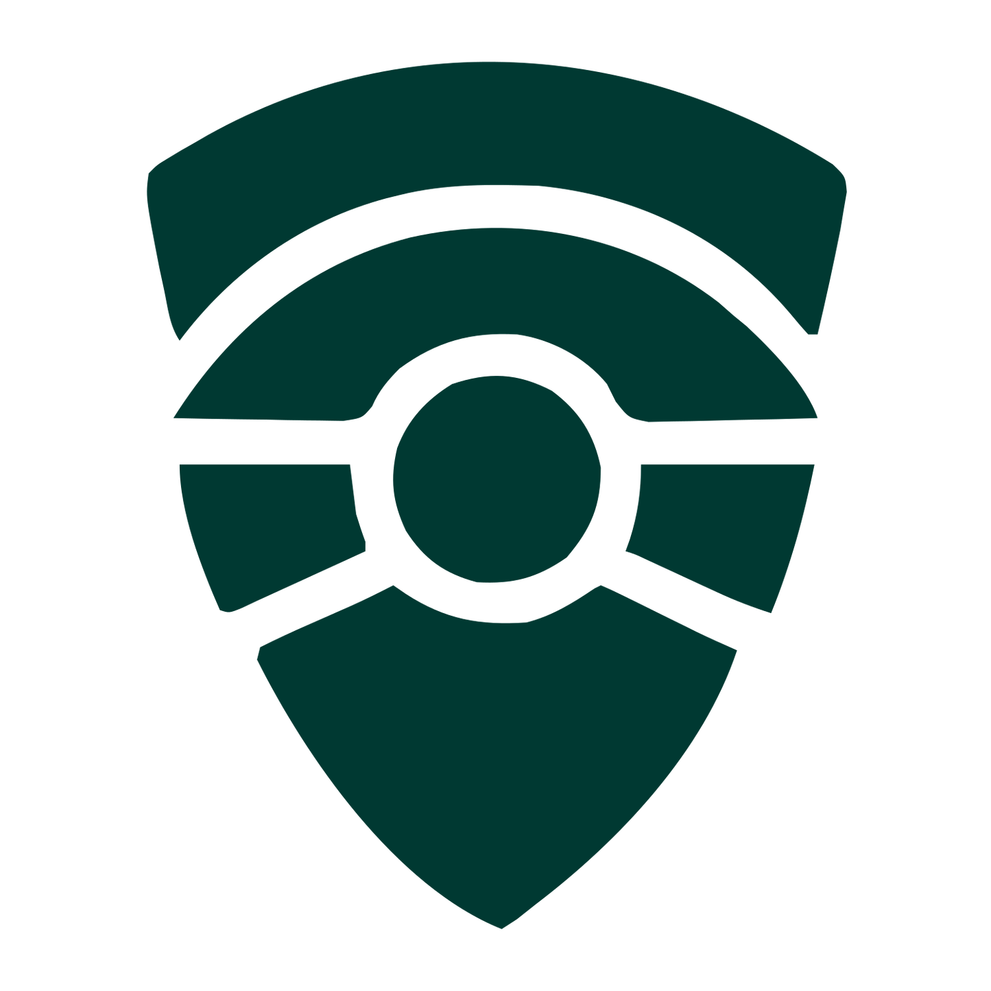 Shield WiFi Signal Logo #003932