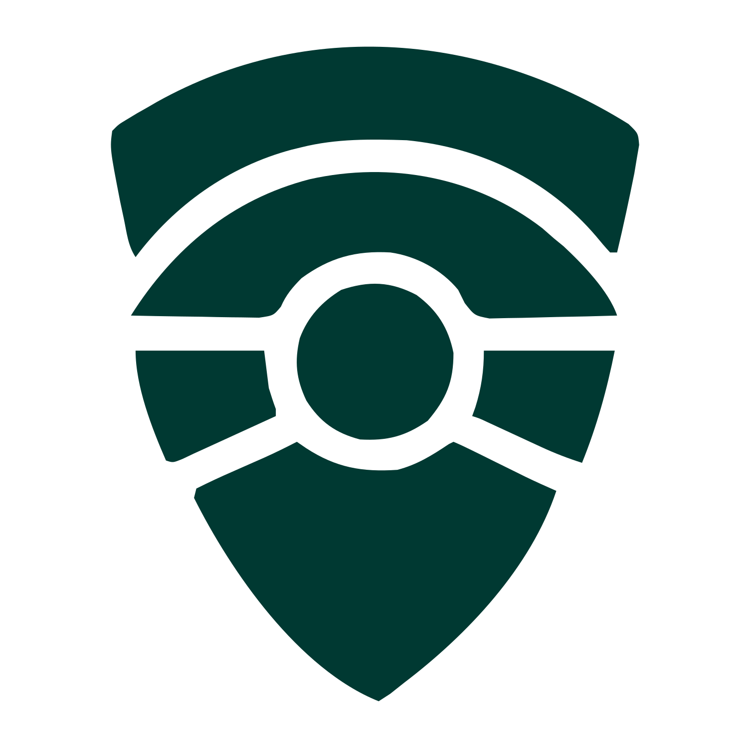 Shield WiFi Signal Logo #003932