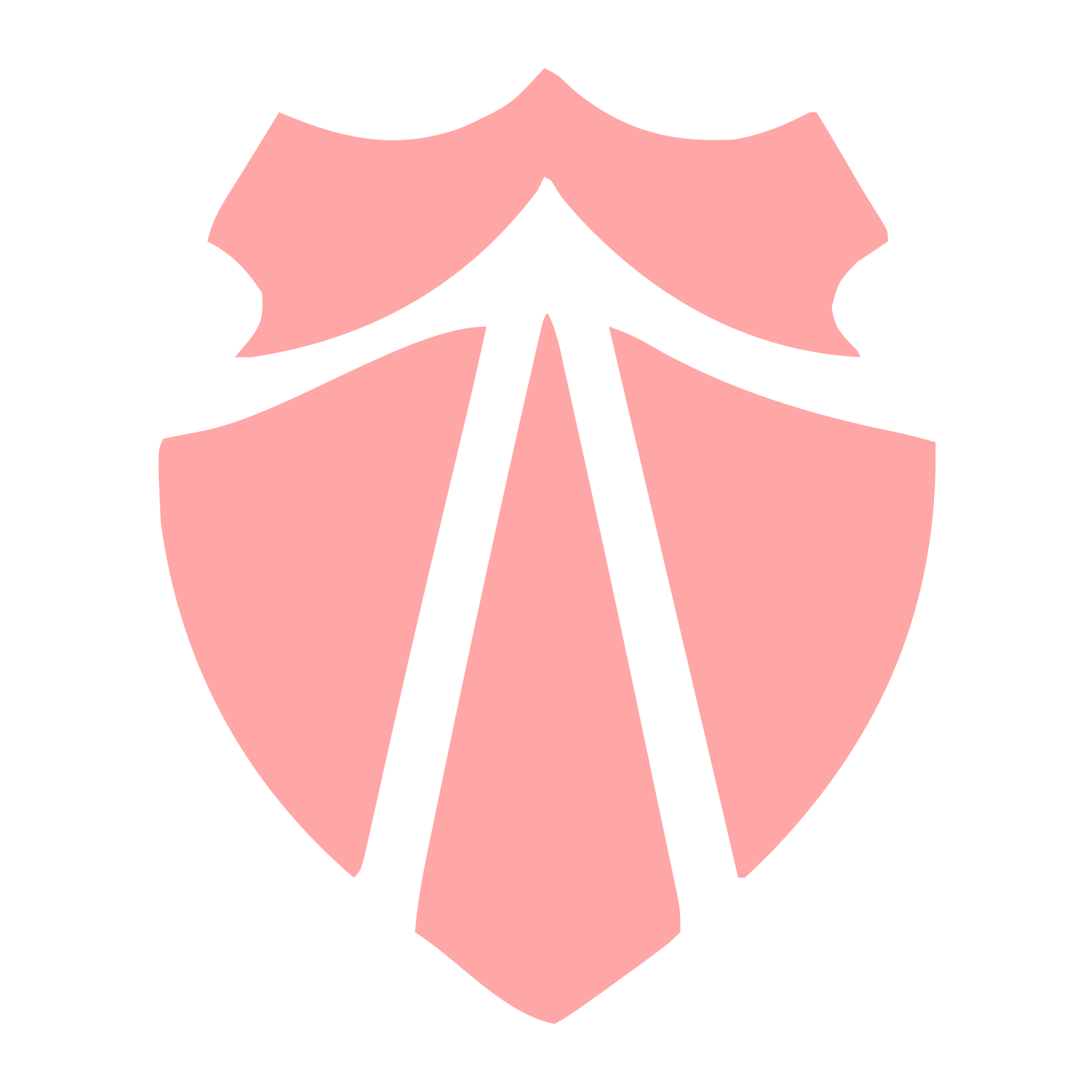 Shield Badge Arrow Logo #ffa6a6