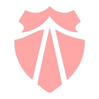 Shield Badge Arrow Logo #ffa6a6
