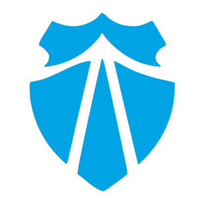 Shield Badge Arrow Logo #00a3e4
