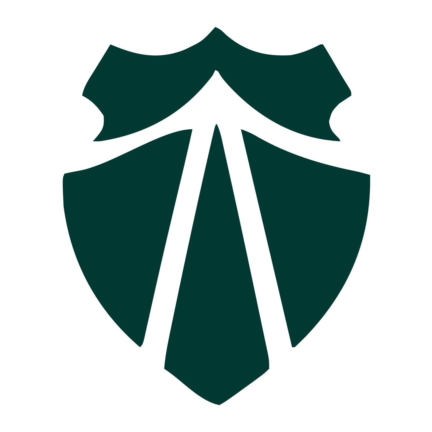 Shield Badge Arrow Logo #003932