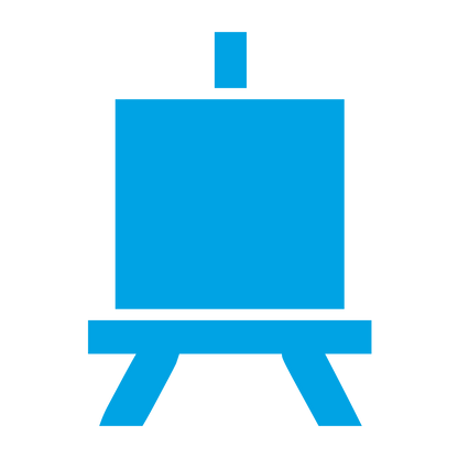 Artist Easel Stand Logo #00a3e4