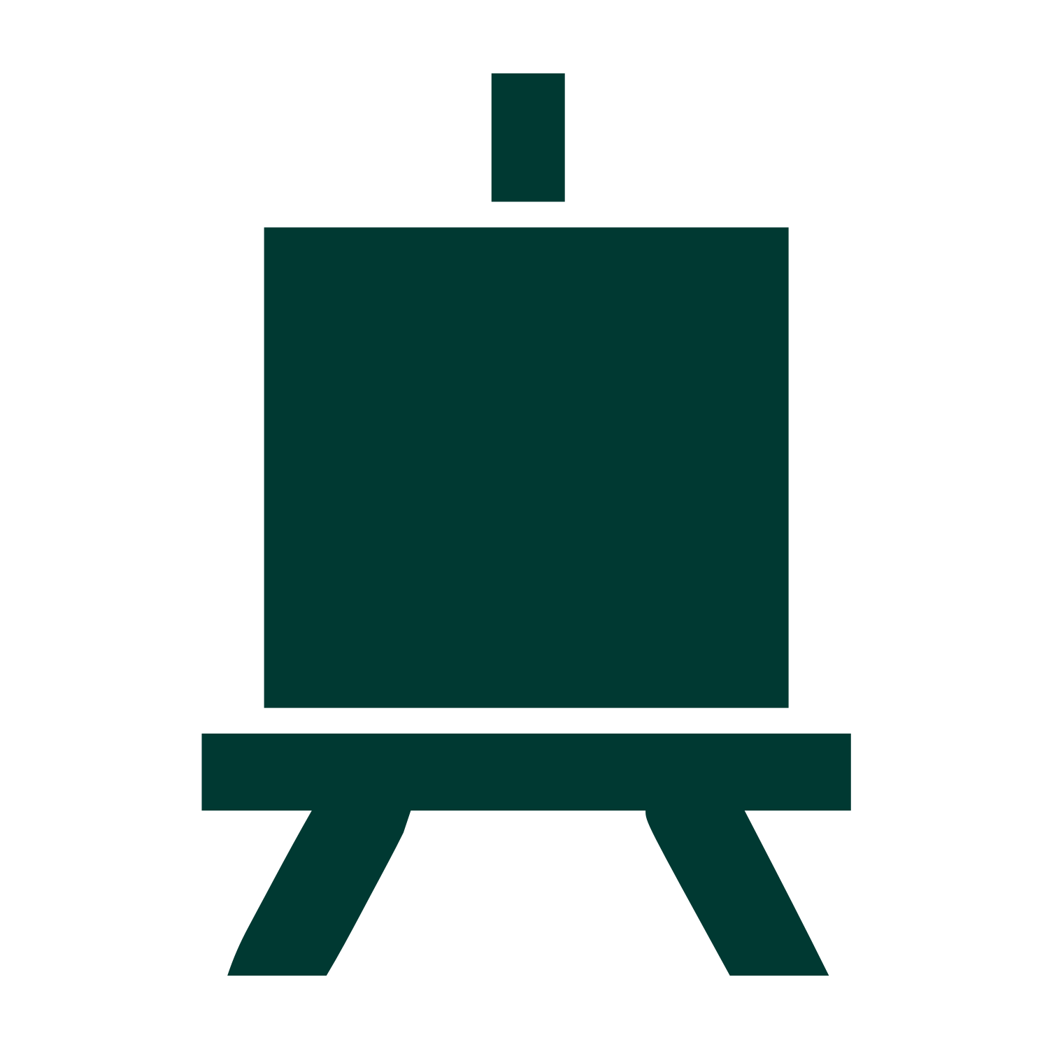 Artist Easel Stand Logo #003932